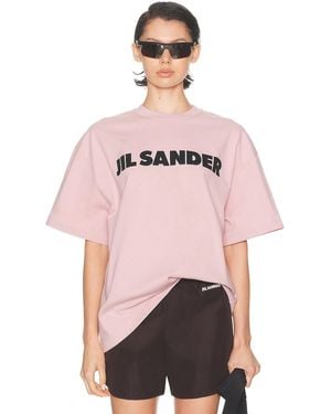 Jil Sander Crew Neck Short Sleeve T-Shirt - Pink