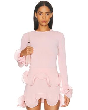 Sid Neigum Wave Sleeve Bamboo Top - Pink