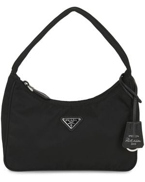 Prada Mini Re-Edition 2000 Re-Nylon Shoulder Bag - Black
