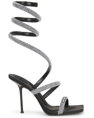 Alexander Wang Julie Crystal Coil Sandal - Black