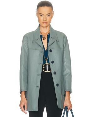 Chloé Leather Coat - Blue