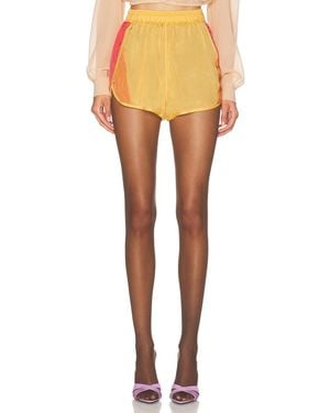 Saint Laurent Technical Jogger Short - Yellow