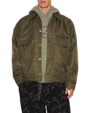 Brain Dead Cropped Chore Jacket - Green