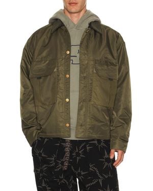 Brain Dead Cropped Chore Jacket - Green
