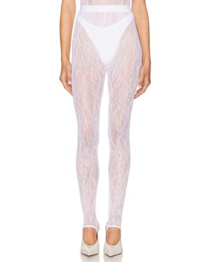Wardrobe NYC Lace Stirrup Legging - Pink