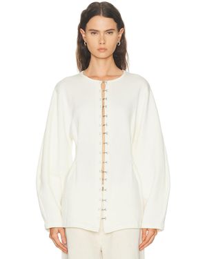 Chan Luu Pinch Waist Cardigan - White
