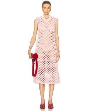 Jil Sander Sleeveless Crew Neck Dress - Red