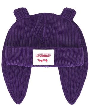 Charles Jeffrey Chunky Rabbit Beanie - Purple