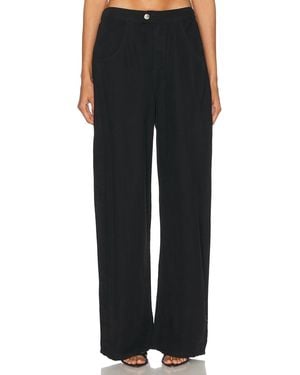 EB DENIM Eddie Bowed Linen Pant - Black