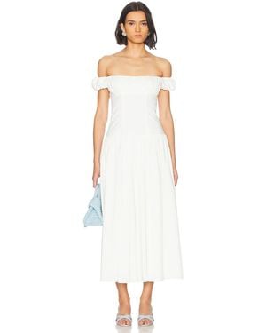 Caroline Constas Augusta Drop Waist Maxi Dress - White