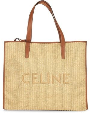 Celine Raffia Cabas Tote Bag - Natural