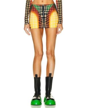 Jean Paul Gaultier Center Zip Mini Skirt - Yellow