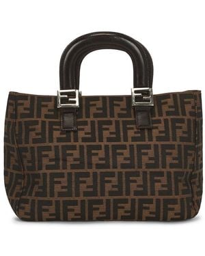 Fendi Zucca Handbag - Black