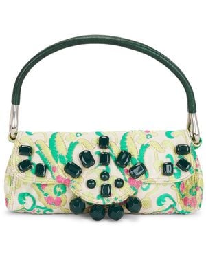 Prada Bouquet Castoni Swing Shoulder Bag - Green