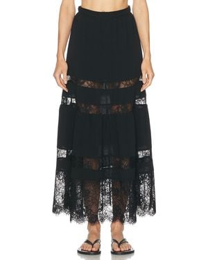Fleur du Mal Adeline Maxi Skirt - Black
