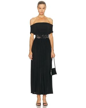 Zimmermann Strech Lace And Jersey Dress - Black