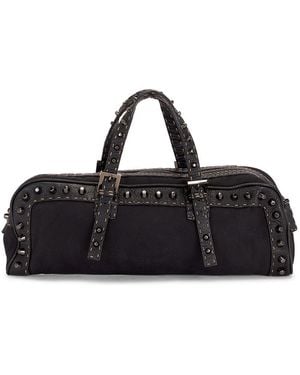 Fendi Studded Selleria Bassotto Shoulder Bag - Black