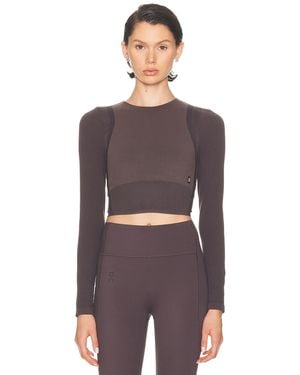 On Shoes Studio Knit Lg Crop Top - Purple