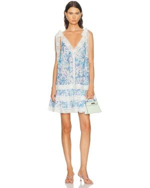 Zimmermann Solstice Lantern Mini Dress - Blue