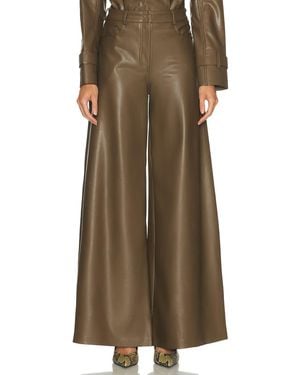 Norma Kamali Elephant Wide Leg Pant - Brown