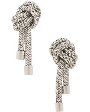 Area Crystal Knot Earrings - Multicolor