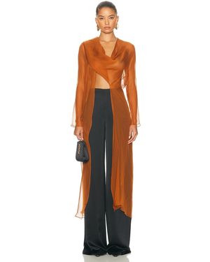 SEV Long Sleeve Draped - Orange