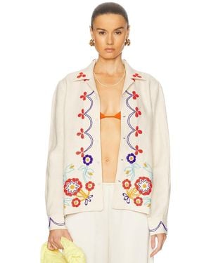 Bode Beaded Garden Party Shirt - White