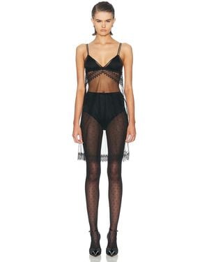 Tom Ford Stretch Tulle Cocktail Slip Dress - Black