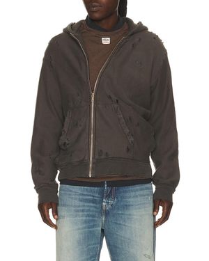 Commission Twisted Distressed Hoodie - Black