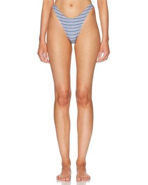 Heavy Manners High Cut Cheeky Bikini Bottom - Blue