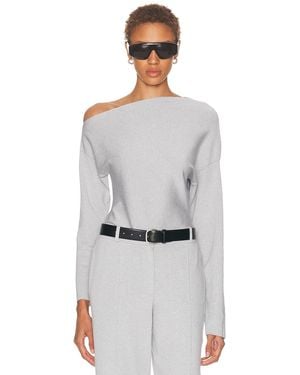 SRG Lesly Off Shoulder Knit Top - Gray