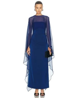 Jonathan Simkhai Fiora Cape Gown - Blue
