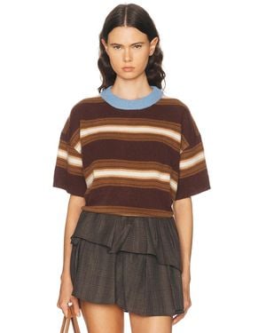 STAUD Sorrento Cashmere Sweater - Brown