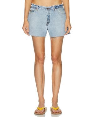 aligrace Low Waist Ultra Baggy Short - Blue