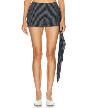 Deiji Studios Belted Short - Blue