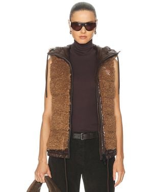 Moncler Teddy Vest - Brown