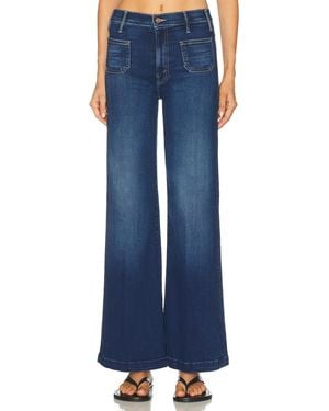 Mother The Hustler Roller Patch Pocket Sneak Jeans - Blue