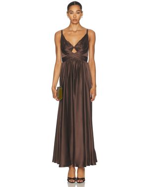 Zimmermann Draped Maxi Dress - Brown
