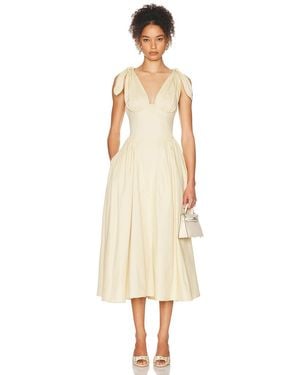 Helsa Fairweather Midi Dress - Natural