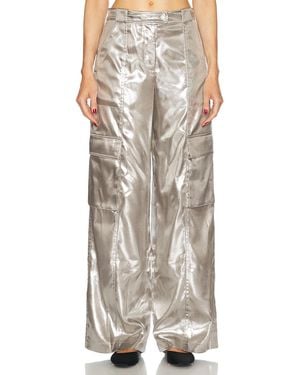 Jonathan Simkhai Beatriz Wide Leg Cargo Pant - Brown