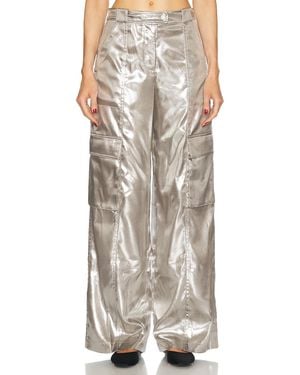 Jonathan Simkhai Beatriz Wide Leg Cargo Pant - Brown