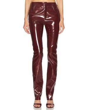 Blumarine Faux Patent Leather Pant - Red