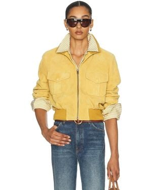 FRAME The Suede Ace Jacket - Yellow
