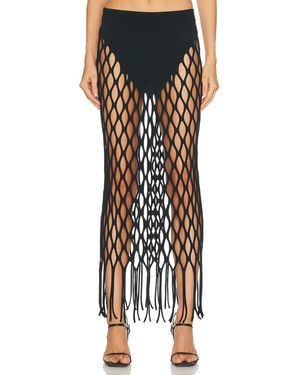 Halo Wing Net Skirt - Black