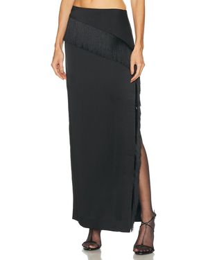 SRG Sandra Silk Skirt - Black