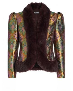 retroféte Delphina Brocade Jacket - Brown