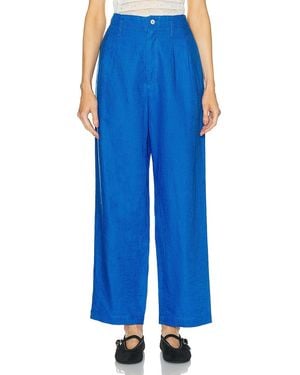 Bode Linen Murray Trouser - Blue