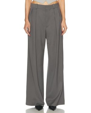 Wardrobe NYC Low Rise Wide Leg Pant - Gray