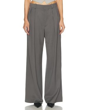 Wardrobe NYC Low Rise Wide Leg Pant - Gray