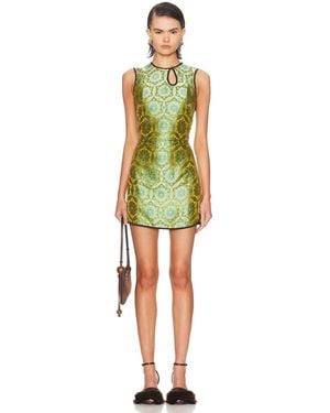Christopher Esber Palmira Loophole Mini Tank Dress - Green